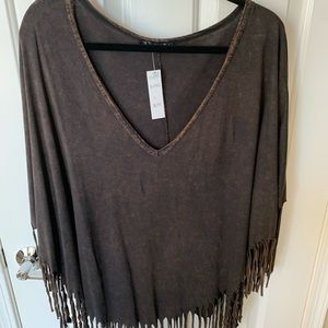NWT Boutique Urban X Cotton TShirt Poncho